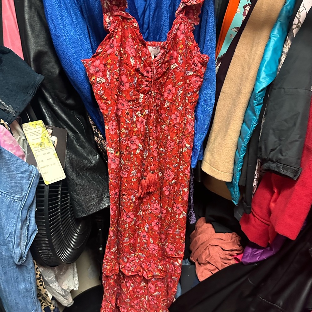 Chic Red‎ Floral Maxi Dress